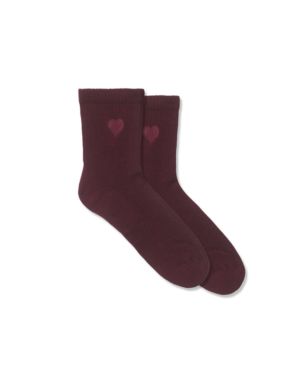 Red Ribbed Socks