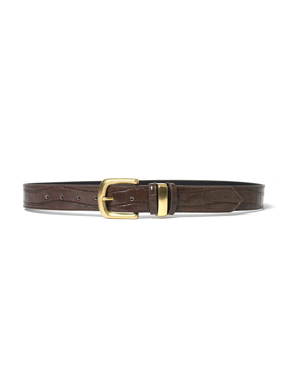 Brown Croc Finish Belt