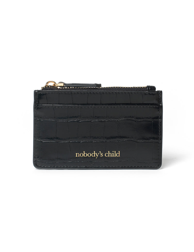 Black Croc Finish Card Holder