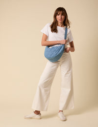 Blue Denim Denim Sling Bag
