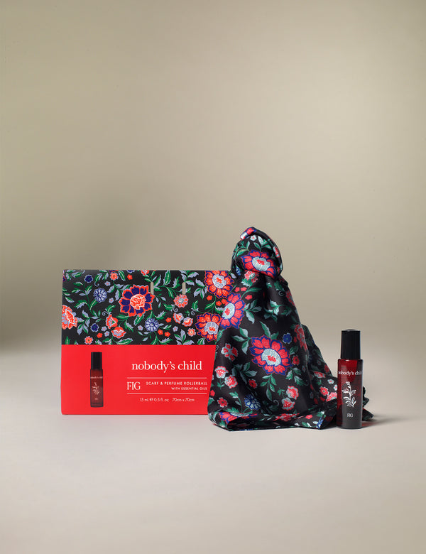 Scarf & Perfume Rollerball Set
