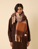 Brown & Beige Check Scarf