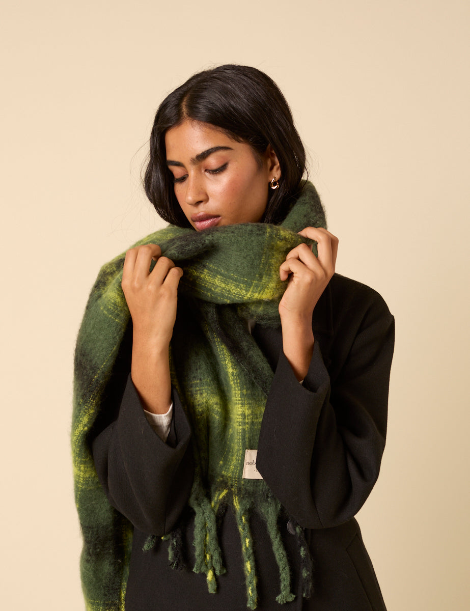 Green Check Scarf