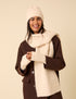 Cream Ribbed Gloves