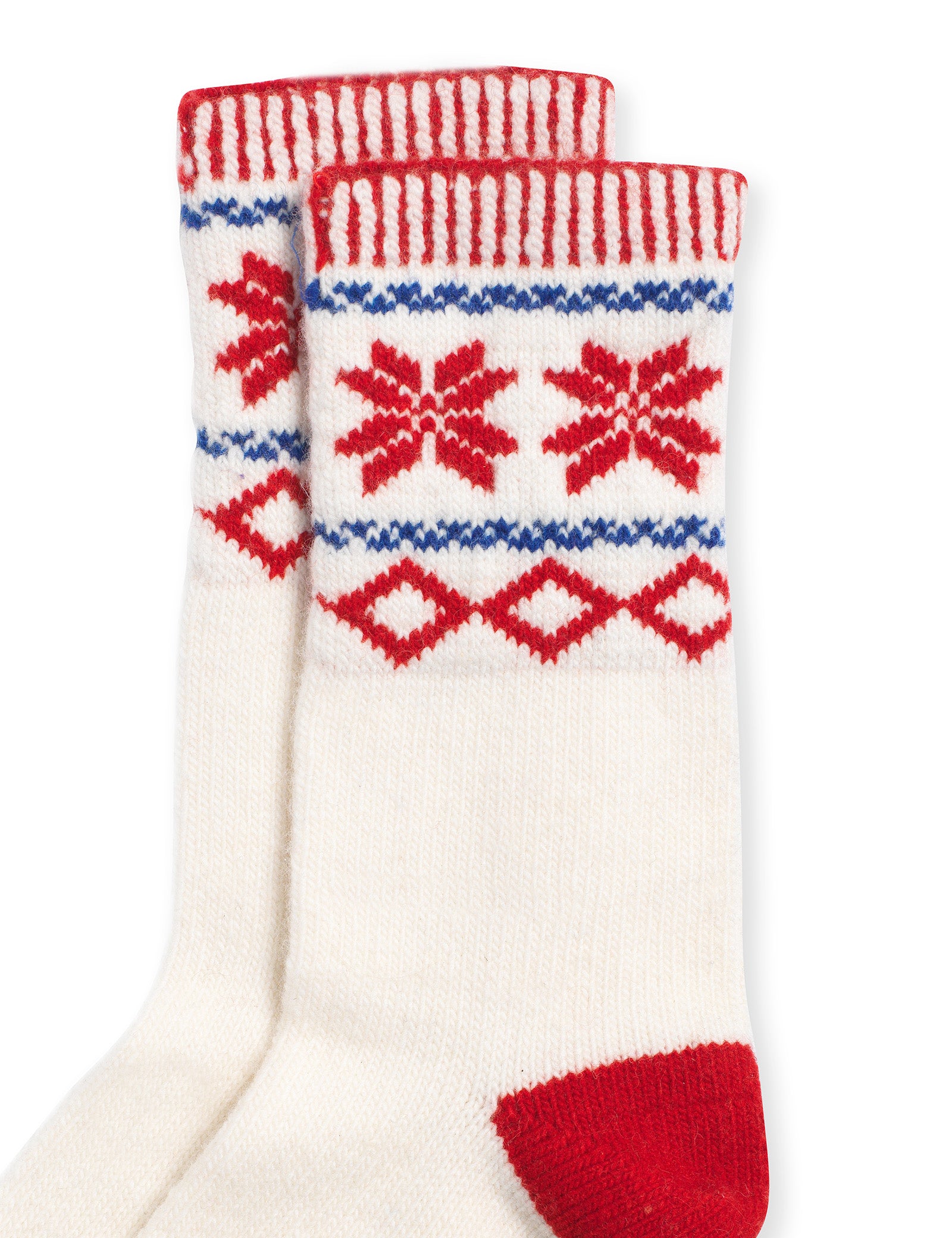 Cream Fair Isle Socks