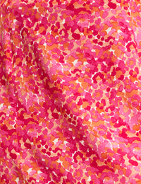 Pink Watercolour Sara Midi Skirt