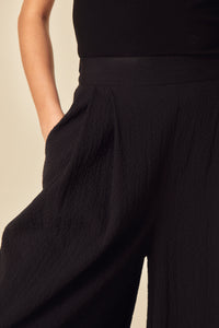 Black Wide Leg Zeena Trousers