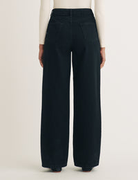 Black High Rise Wide Leg Jeans