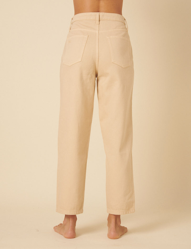 Stone Denim Tapered Straight Jeans