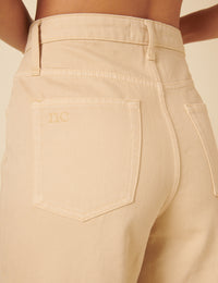 Stone Denim Tapered Straight Jeans