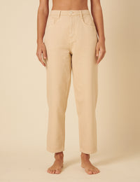 Stone Denim Tapered Straight Jeans