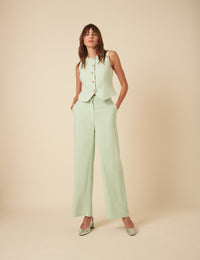 Mint Marion Green Straight Leg Trousers