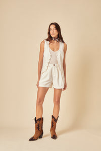 White Denim Ava Shorts