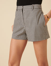 Black Harper Gingham Shorts