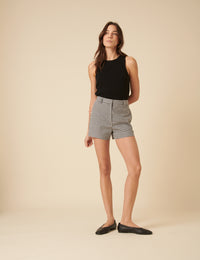 Black Harper Gingham Shorts