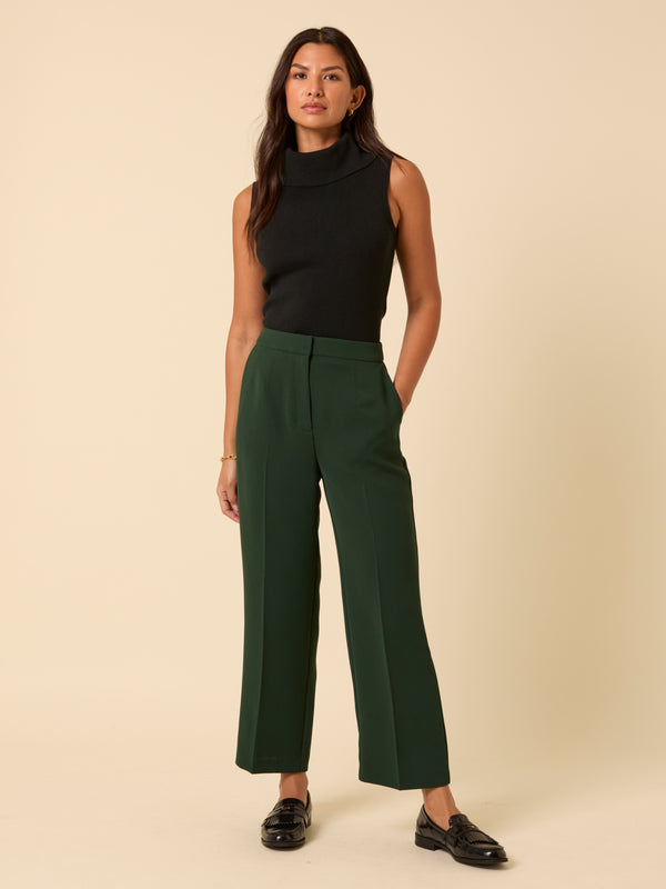 Forest Green Etta Straight Leg Trousers
