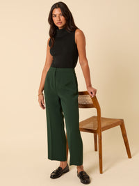 Forest Green Etta Straight Leg Trousers