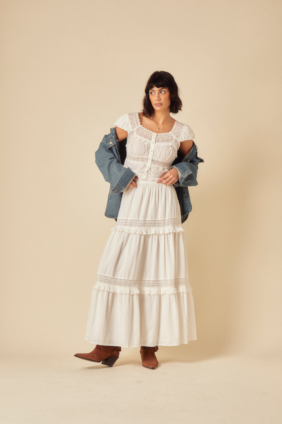 Bubble Hem Broderie White Skirt River Island Buy River Island