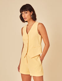 Butter Yellow Harper Tailored Shorts