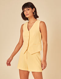 Butter Yellow Harper Tailored Shorts