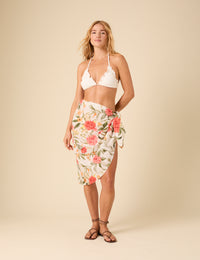 White Floral Sarong