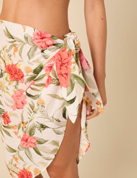 White Floral Sarong