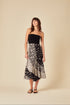 Black Printed Midi Skirt