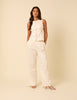 White Tailored Wide Leg Trousers