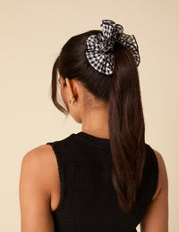 Black Gingham Scrunchie