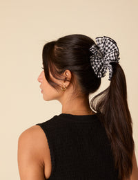 Black Gingham Scrunchie