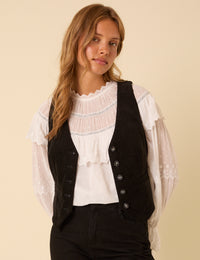 Black Cord Waistcoat