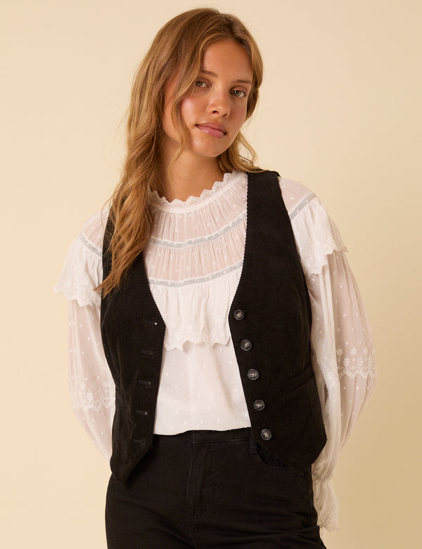 Black Cord Waistcoat