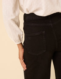 Black High Rise Soho Wide Leg Jeans