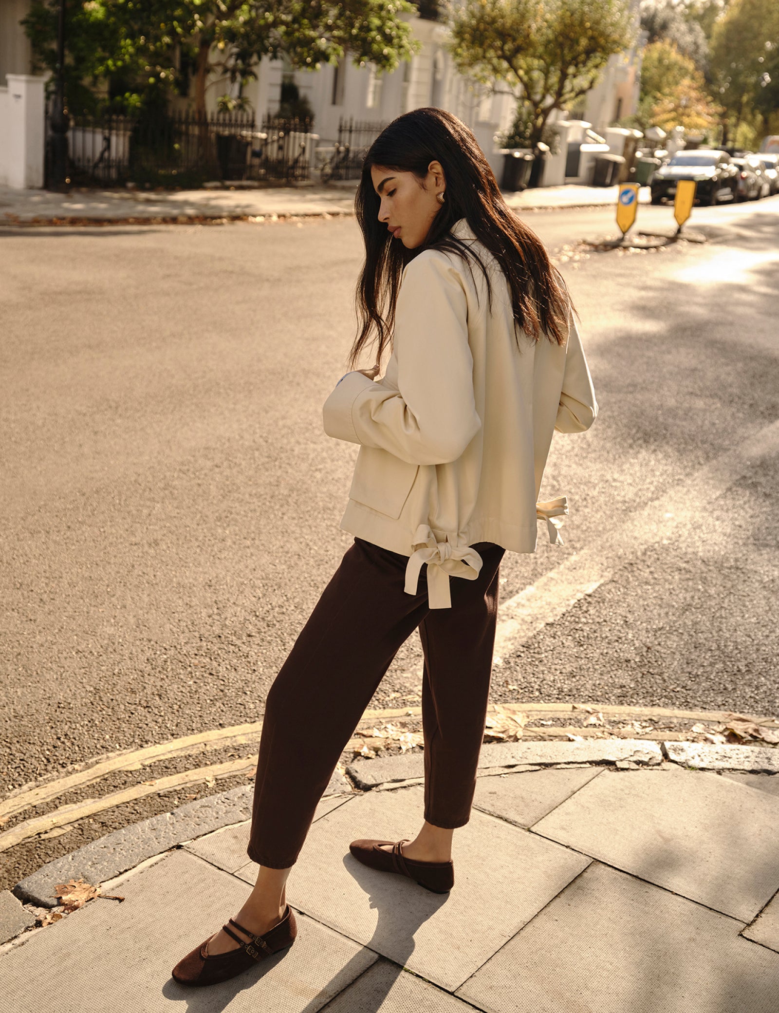 Butter Yellow Bow Detail Jacket