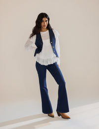 Dark Blue High Rise Mayfair Bootcut Jeans