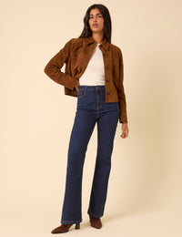 Dark Blue High Rise Mayfair Bootcut Jeans