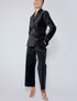 Black High Waisted Velvet Trousers