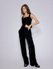Black Velvet Straight Leg Trousers