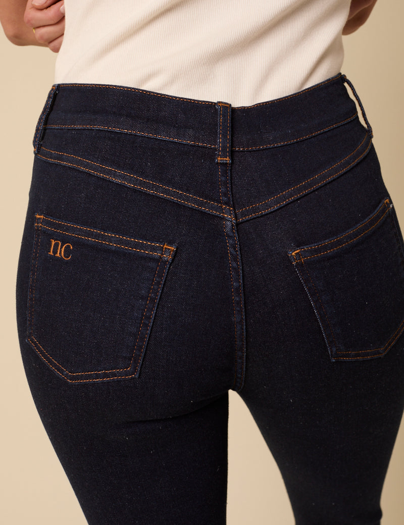 Dark Denim Capri Jeans