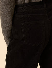 Black Cord Putney Barrel Leg Jeans