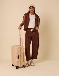 Brown Barrel Leg Joggers