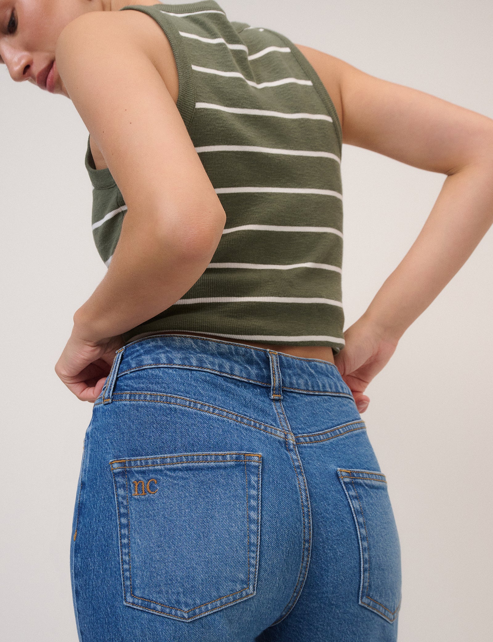 Blue High Rise Kingston Straight Leg Jeans