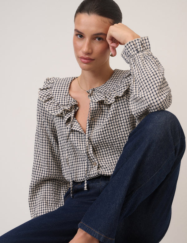 Dark Blue High Rise Kingston Straight Leg Jeans