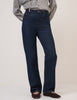 Dark Blue High Rise Kingston Straight Leg Jeans
