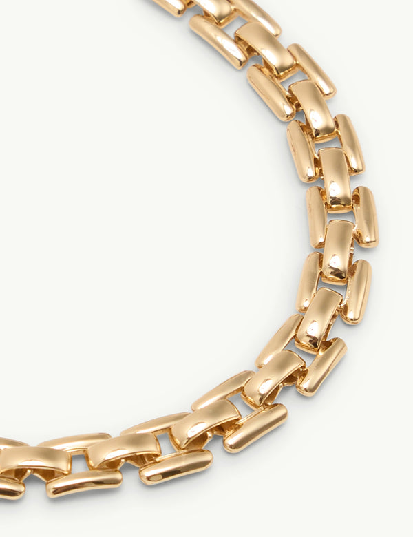 Gold Chain Interlocking Chain Bracelet