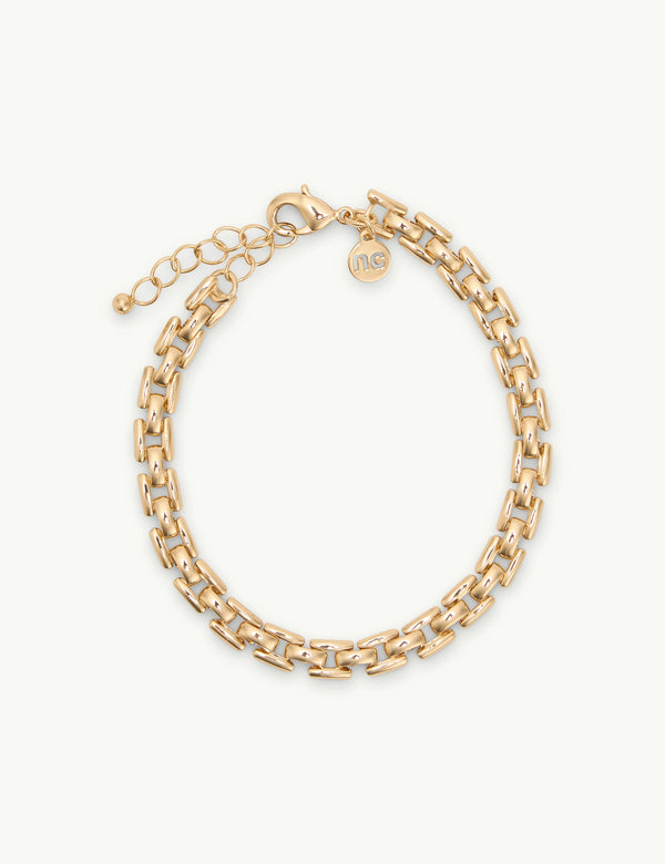 Gold Chain Interlocking Chain Bracelet