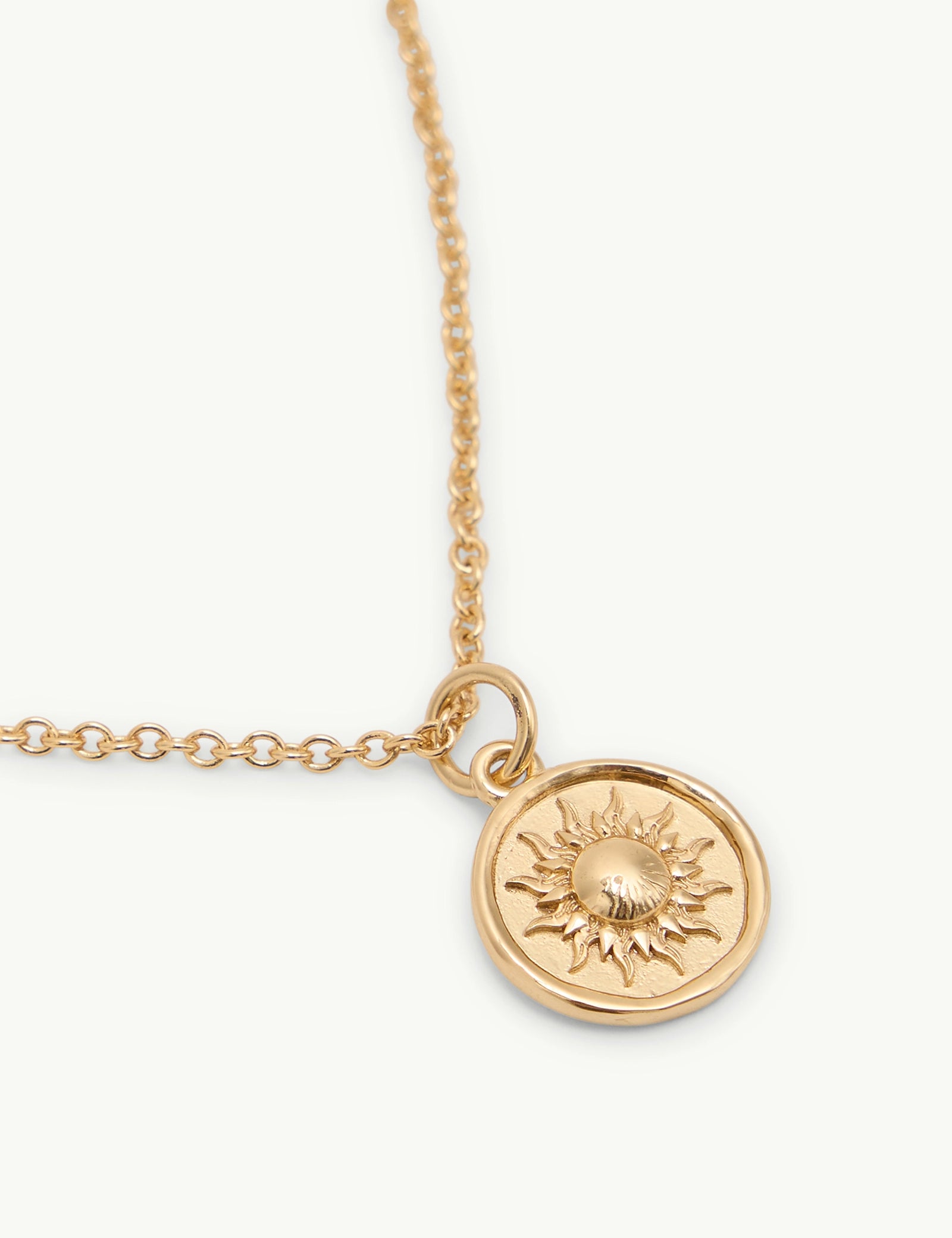 Gold Plated Circular Pendant Necklace