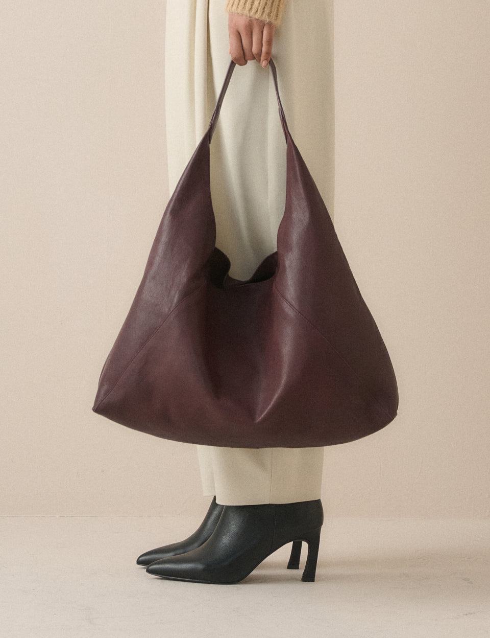 Black Leather Ottilie Ankle Boots