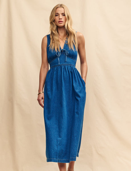Onlmalia S S Dnm Dress Akm Noos Medium Blue Denim