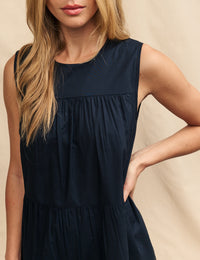 Black Tiered Rosalind Midi Dress